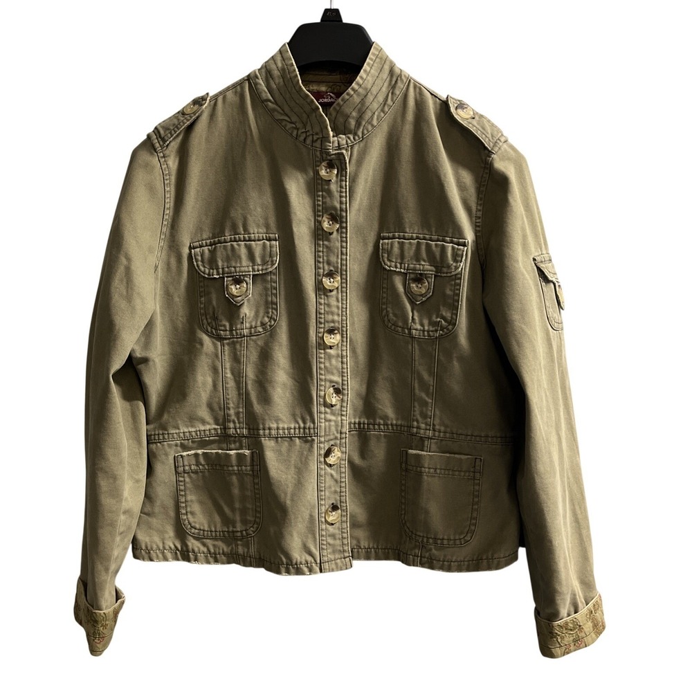 Vintage Y2K Jordache Fieldβ Jacket Army Green Utility Size XL Outdoor Rugged